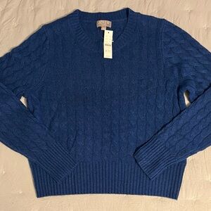 NWT J. Crew Cashmere Cable Knit Sweater